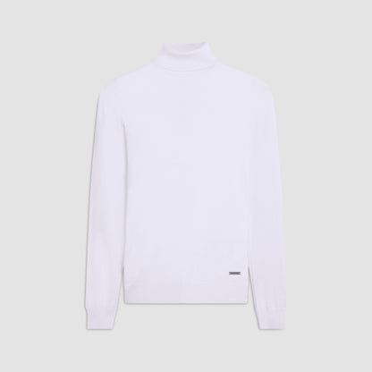 Bugatchi Sawyer Turtleneck Super Merino™ Sweater Chalk