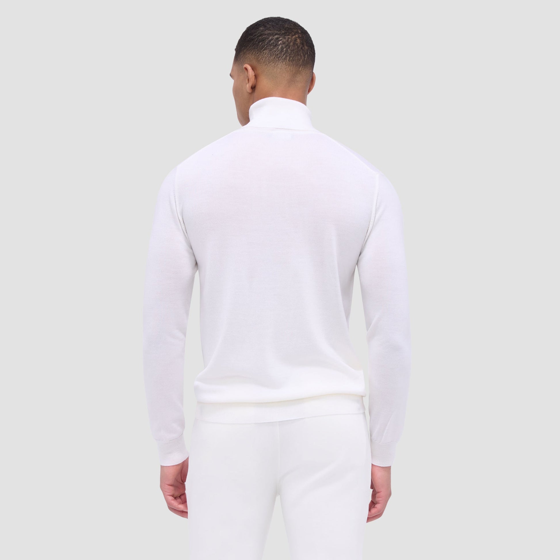 Bugatchi Sawyer Turtleneck Super Merino™ Sweater Chalk
