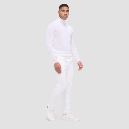 Bugatchi Sawyer Turtleneck Super Merino™ Sweater Chalk