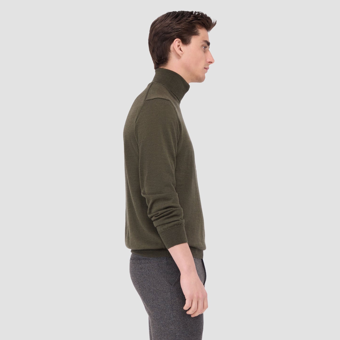 Bugatchi Sawyer Turtleneck Super Merino™ Sweater Forest