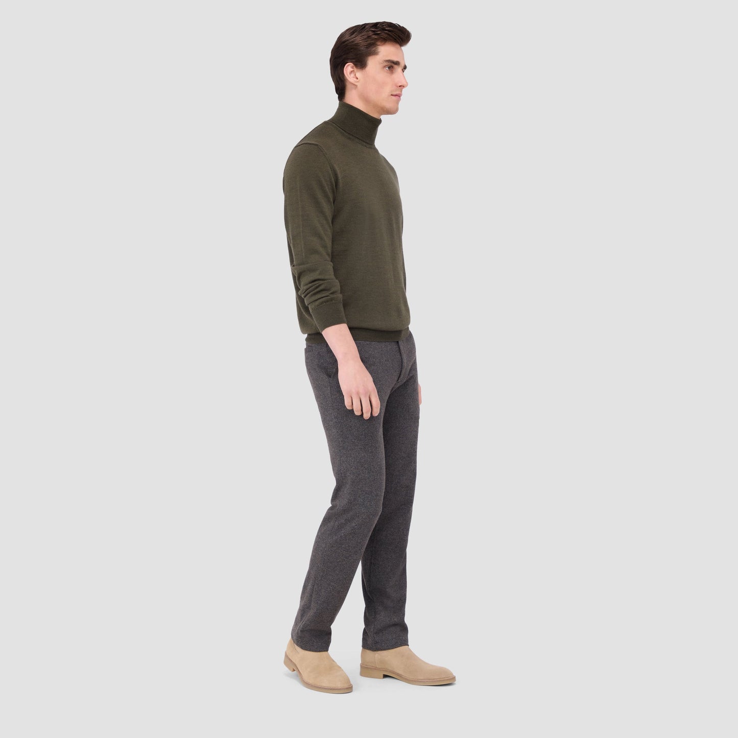 Bugatchi Sawyer Turtleneck Super Merino™ Sweater Forest