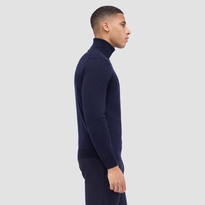 Bugatchi Sawyer Turtleneck Super Merino™ Sweater Midnight