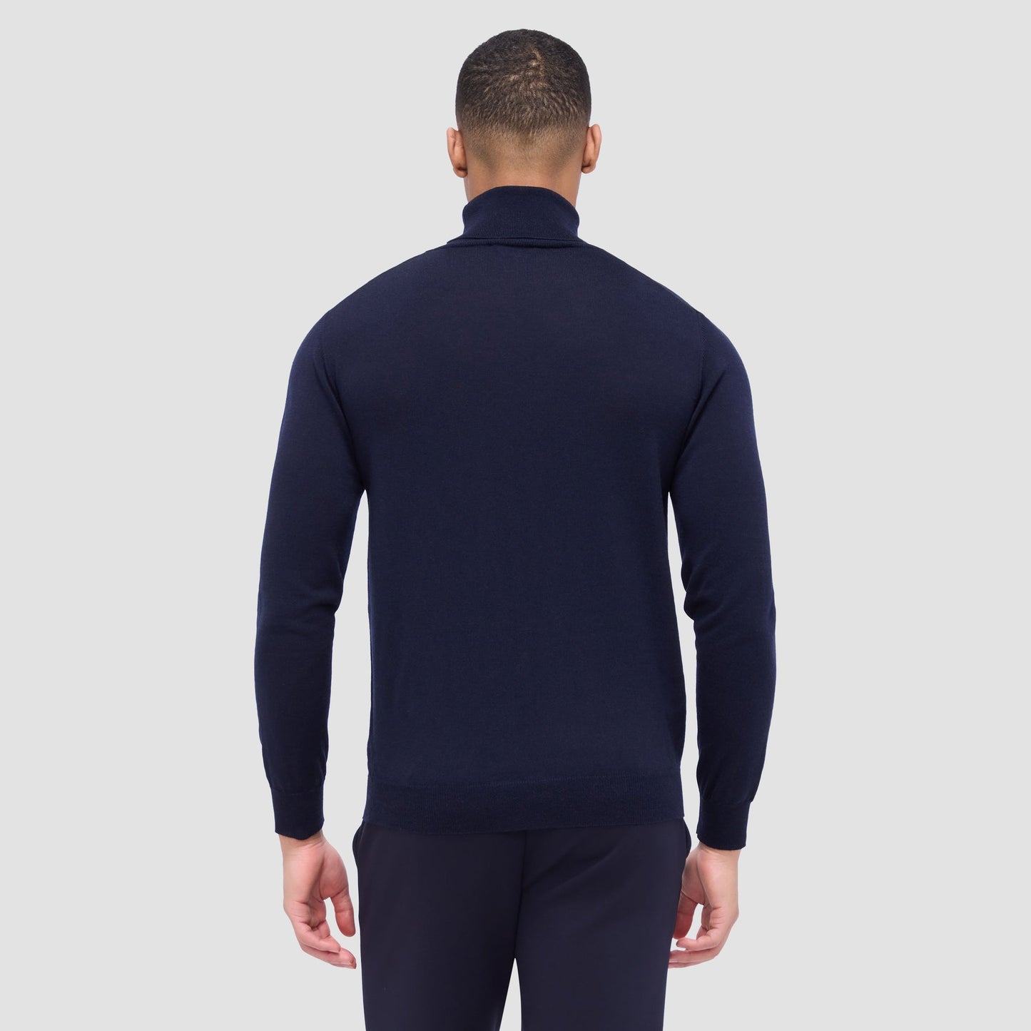 Bugatchi Sawyer Turtleneck Super Merino™ Sweater Midnight
