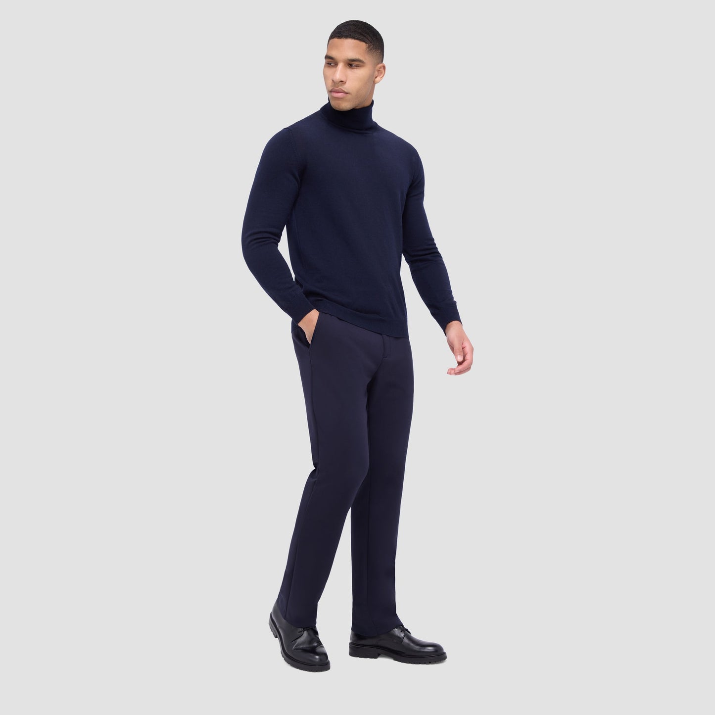 Bugatchi Sawyer Turtleneck Super Merino™ Sweater Midnight