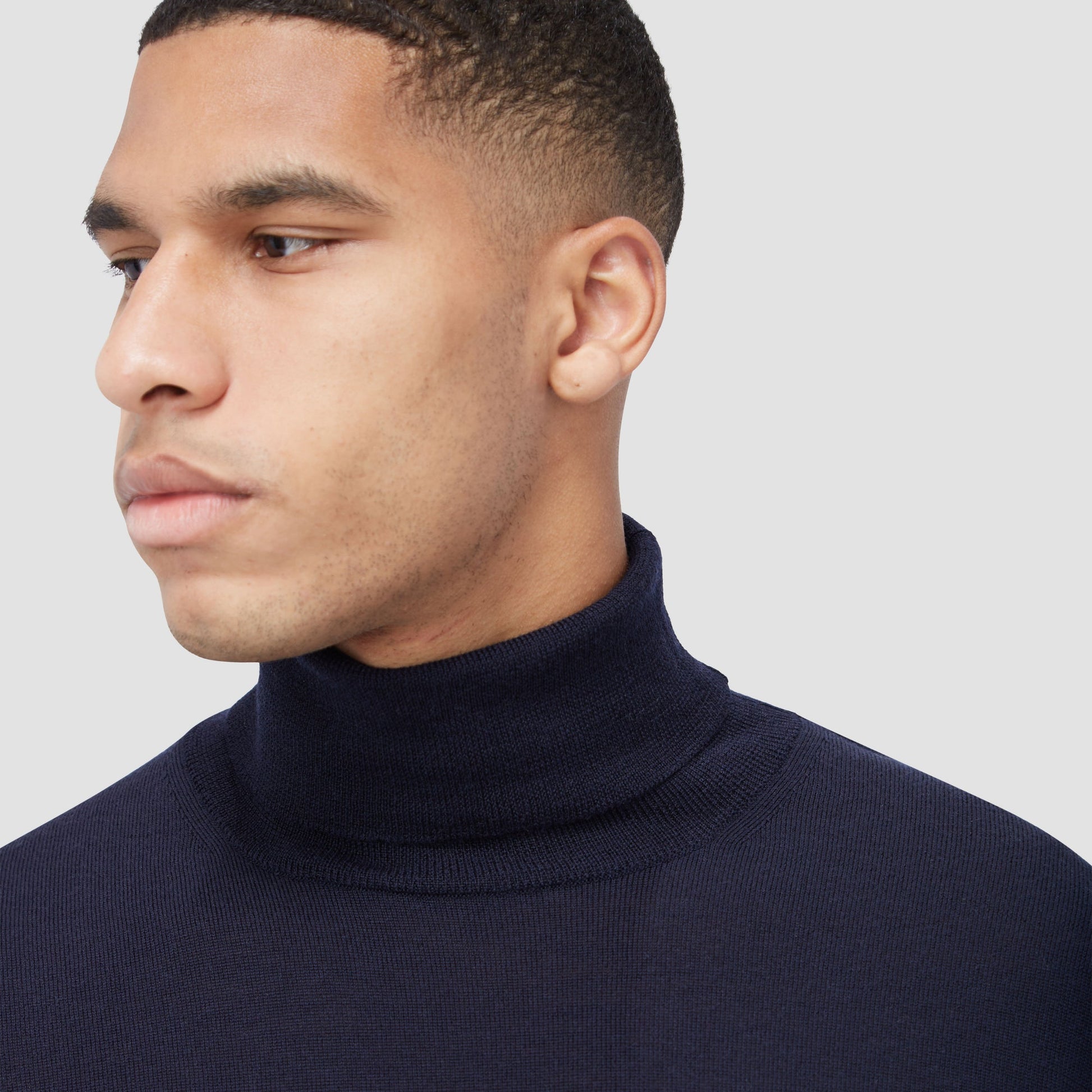 Bugatchi Sawyer Turtleneck Super Merino™ Sweater Midnight
