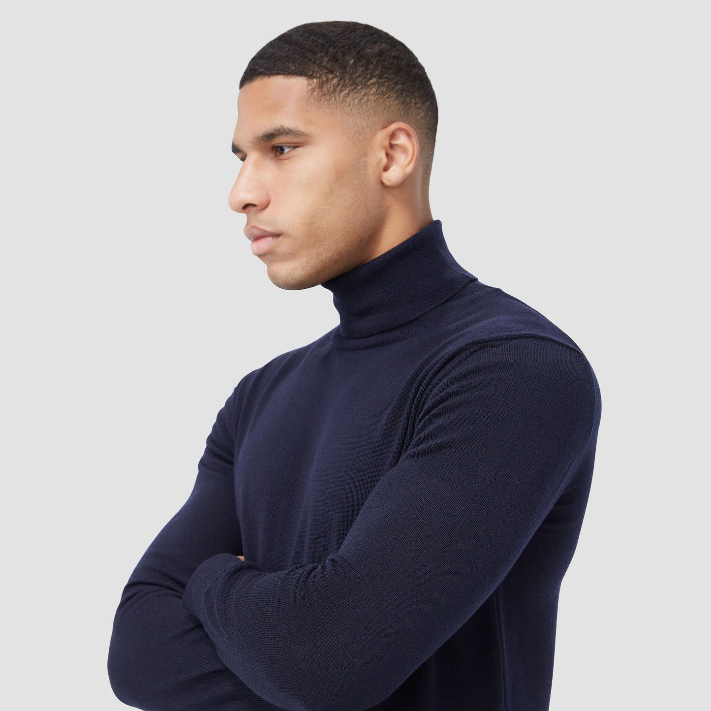 Bugatchi Sawyer Turtleneck Super Merino™ Sweater Midnight