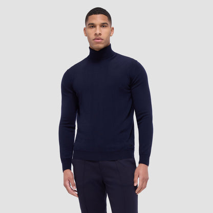 Bugatchi Sawyer Turtleneck Super Merino™ Sweater Navy