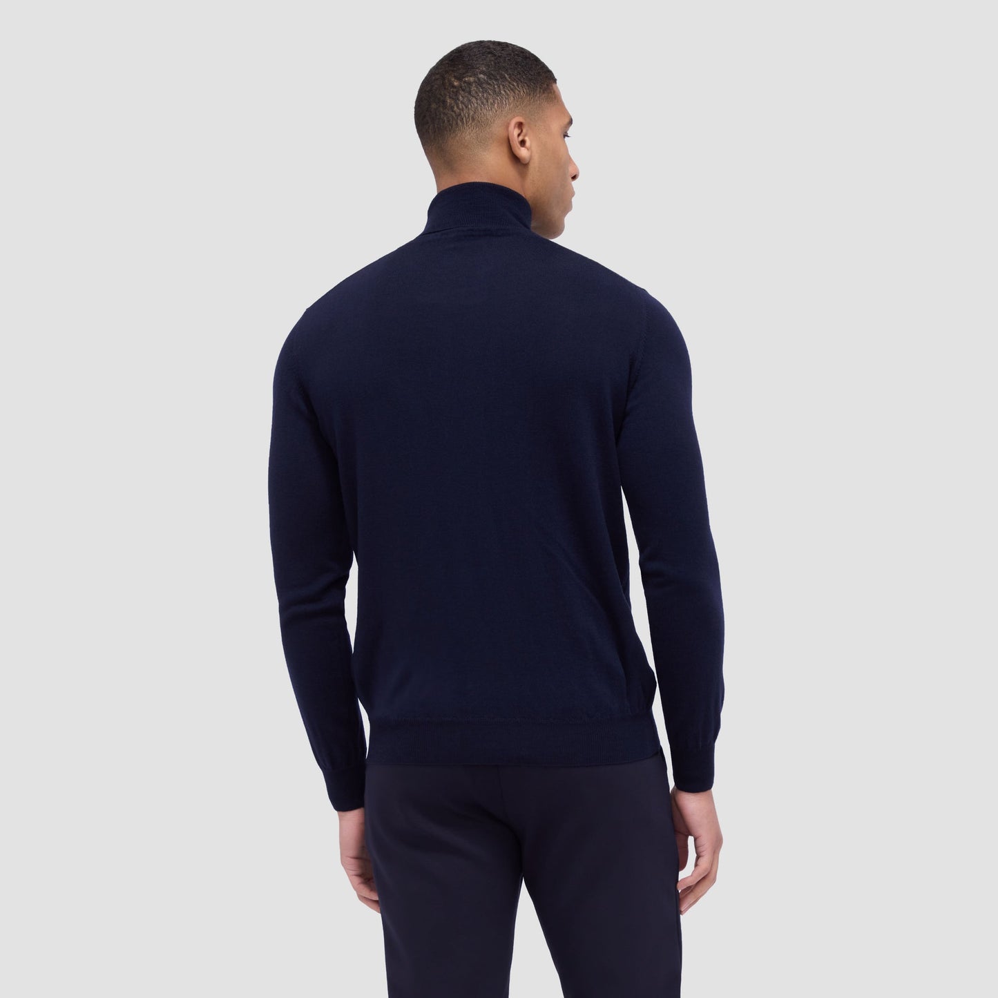 Bugatchi Sawyer Turtleneck Super Merino™ Sweater Navy