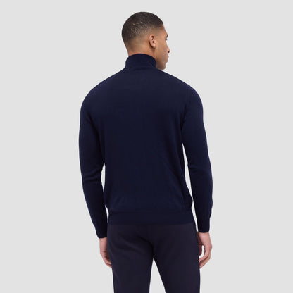 Bugatchi Sawyer Turtleneck Super Merino™ Sweater Navy