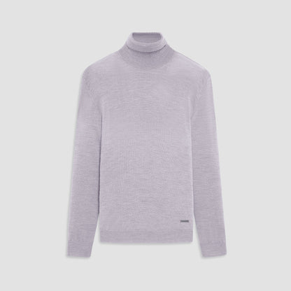 Bugatchi Sawyer Turtleneck Super Merino™ Sweater Platinum