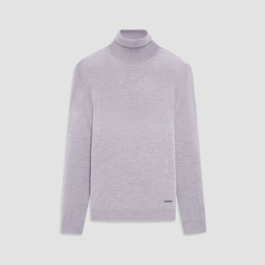 Bugatchi Sawyer Turtleneck Super Merino™ Sweater Platinum