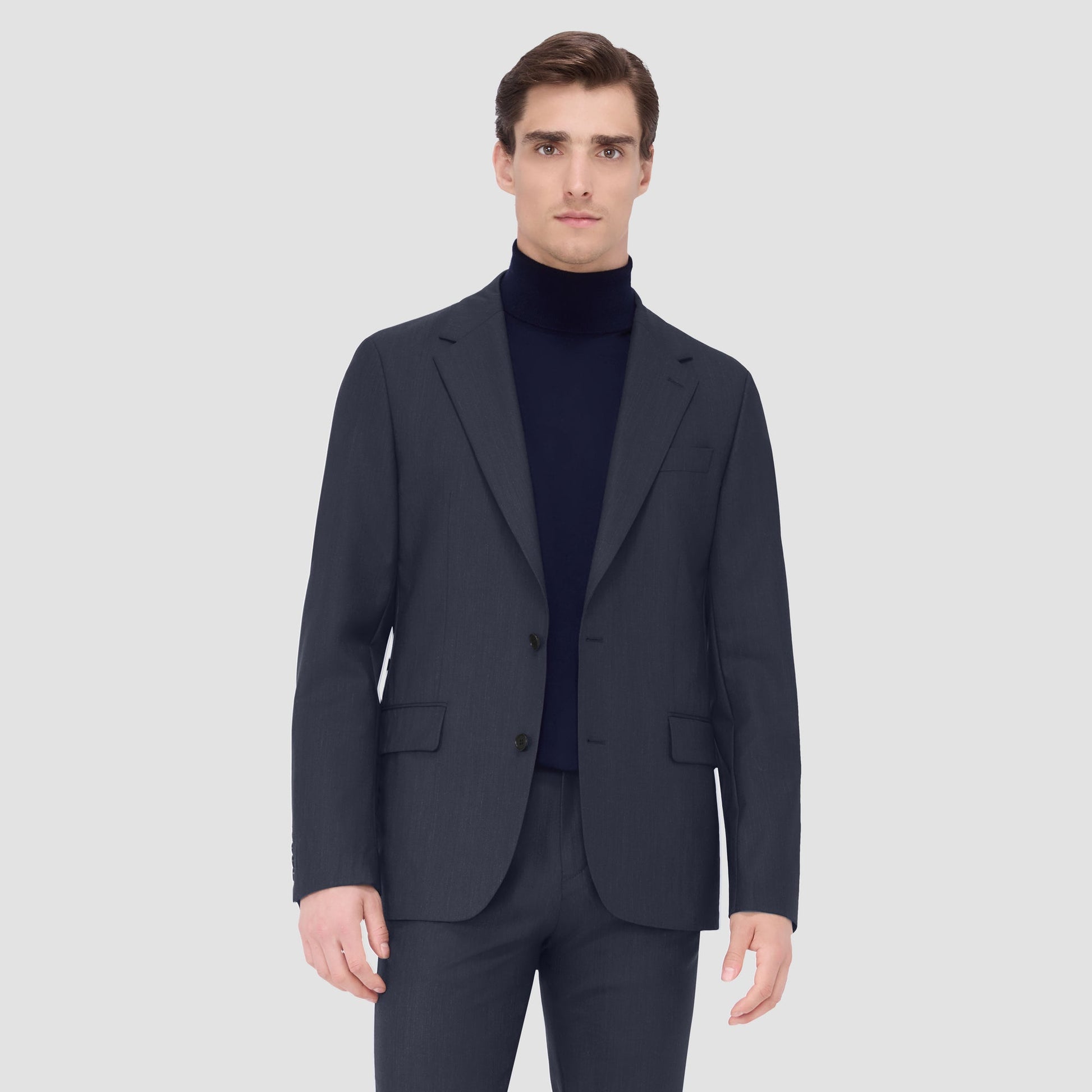 Bugatchi Two Button Stretch Wool Travel Blazer Cobalt