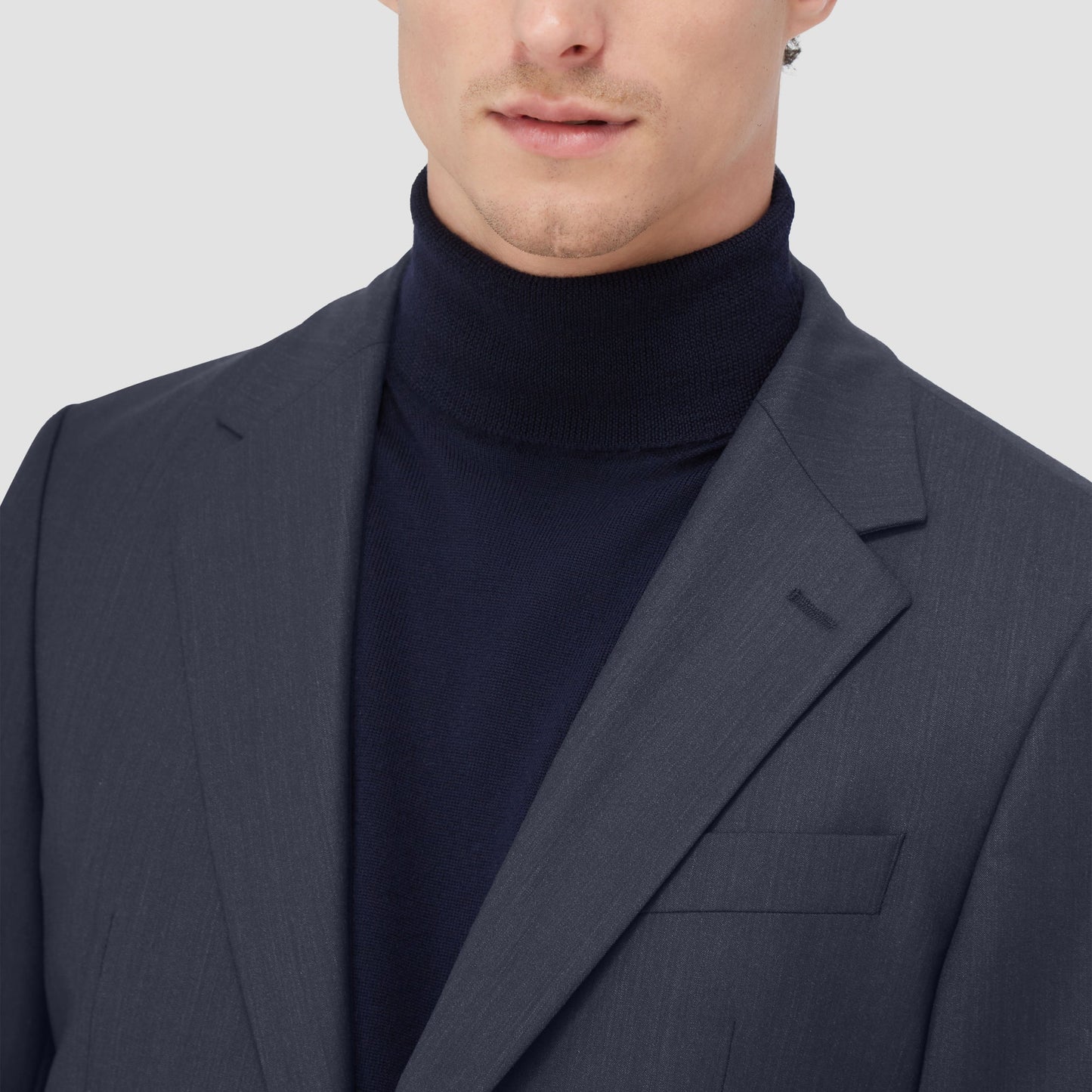 Bugatchi Two Button Stretch Wool Travel Blazer Cobalt