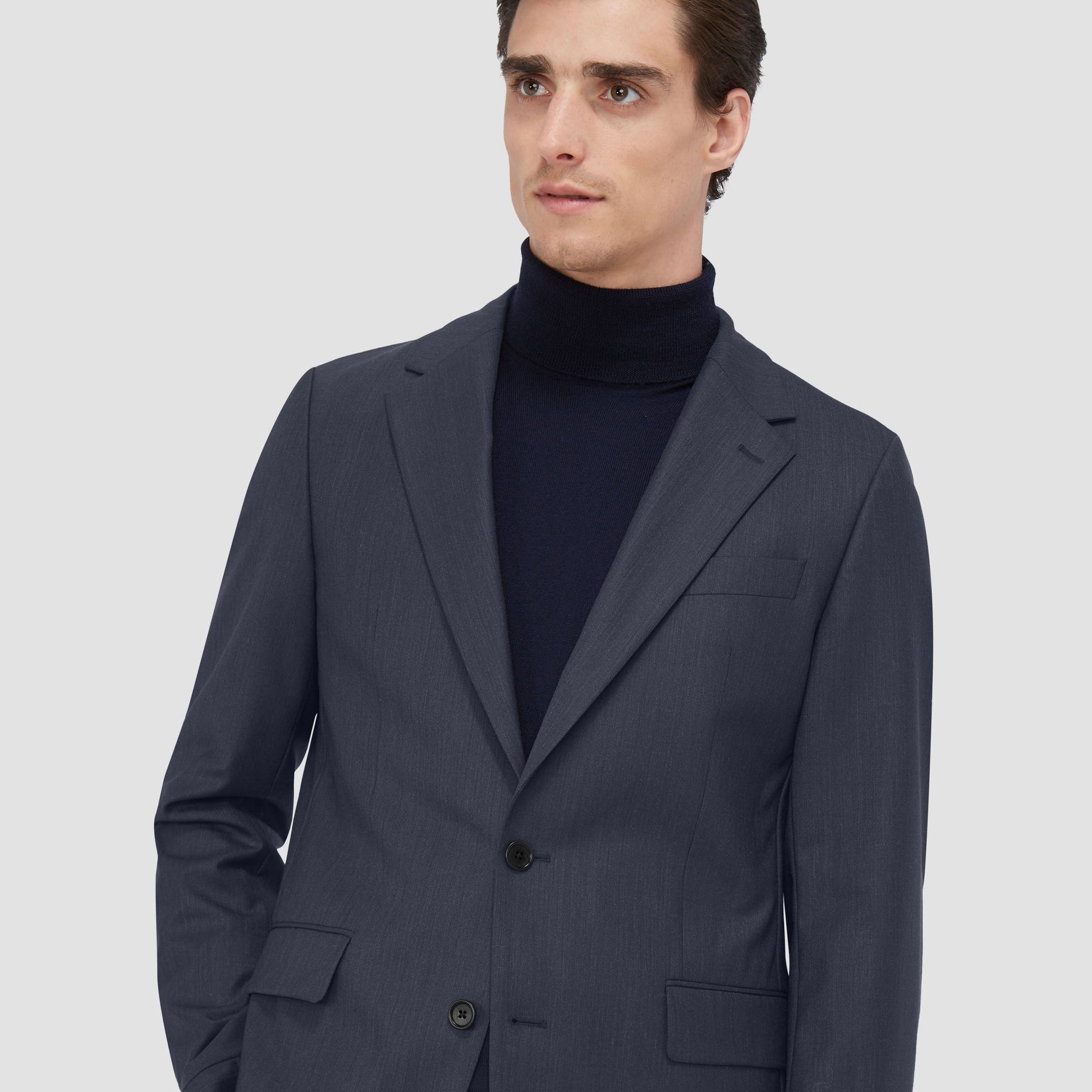 Bugatchi Two Button Stretch Wool Travel Blazer Cobalt