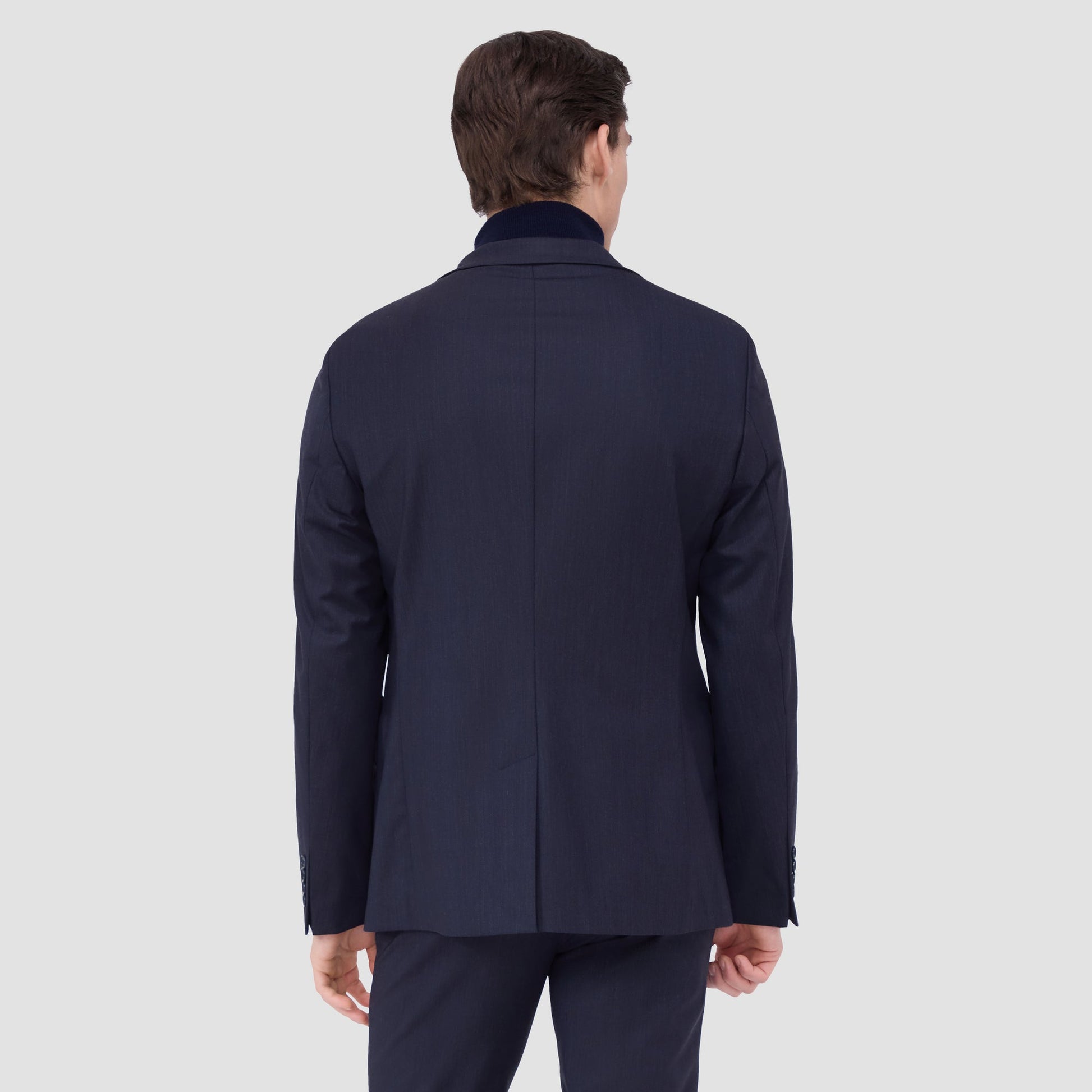 Bugatchi Two Button Stretch Wool Travel Blazer Navy