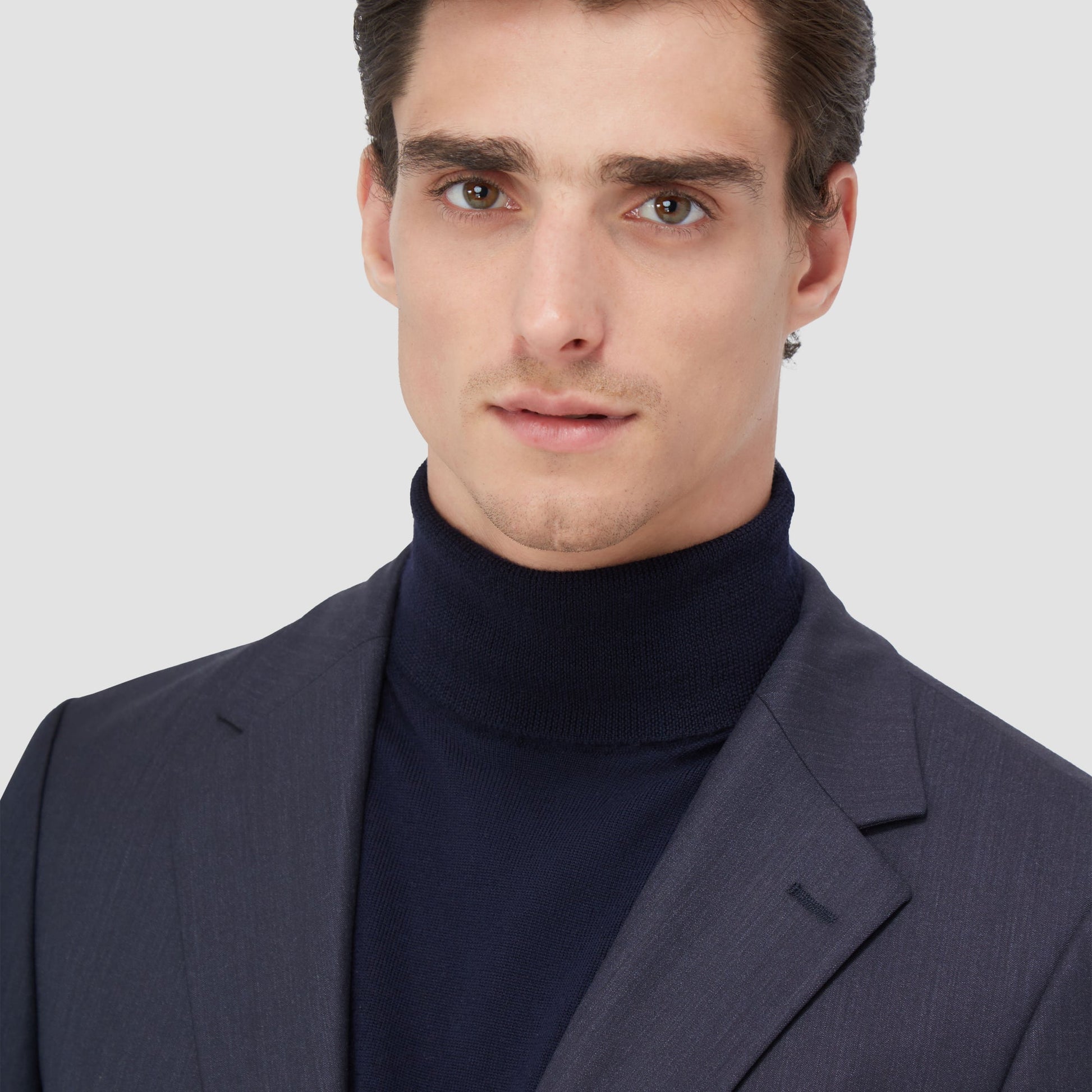 Bugatchi Two Button Stretch Wool Travel Blazer Navy