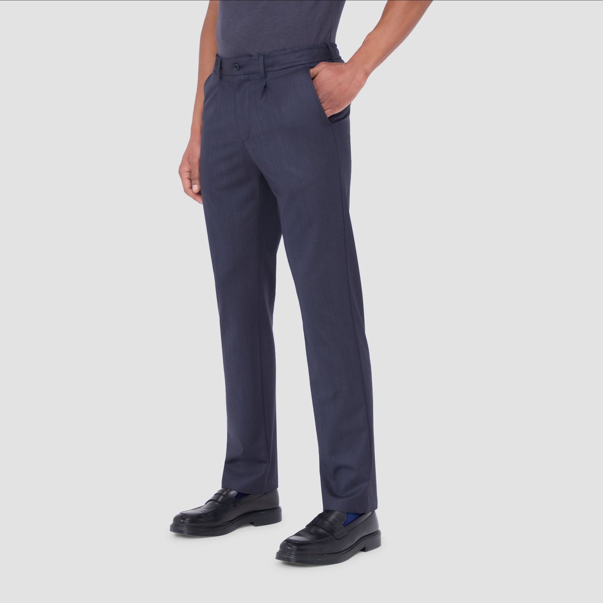 Bugatchi Stretch Wool Travel Dress Pants Navy