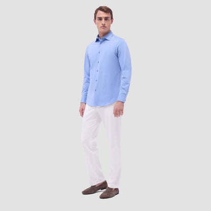 Bugatchi James Solid OoohCotton® Shirt Air Blue