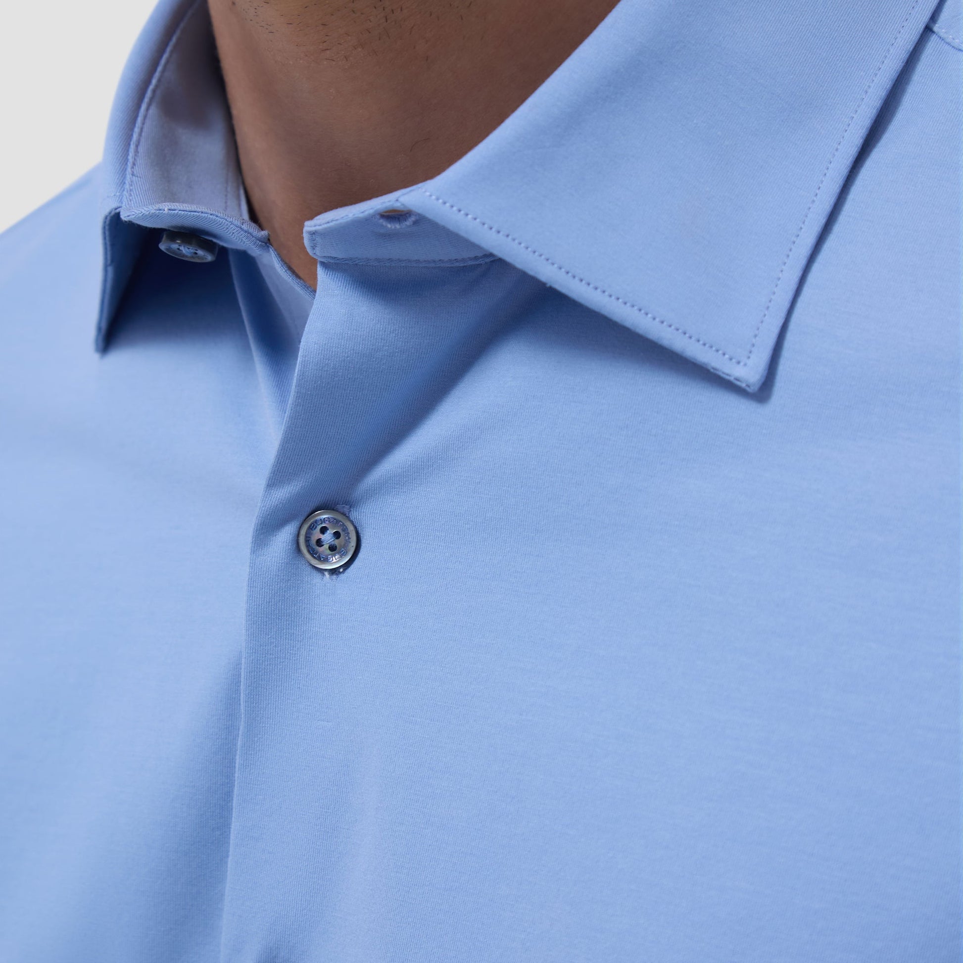 Bugatchi James Solid OoohCotton® Shirt Air Blue