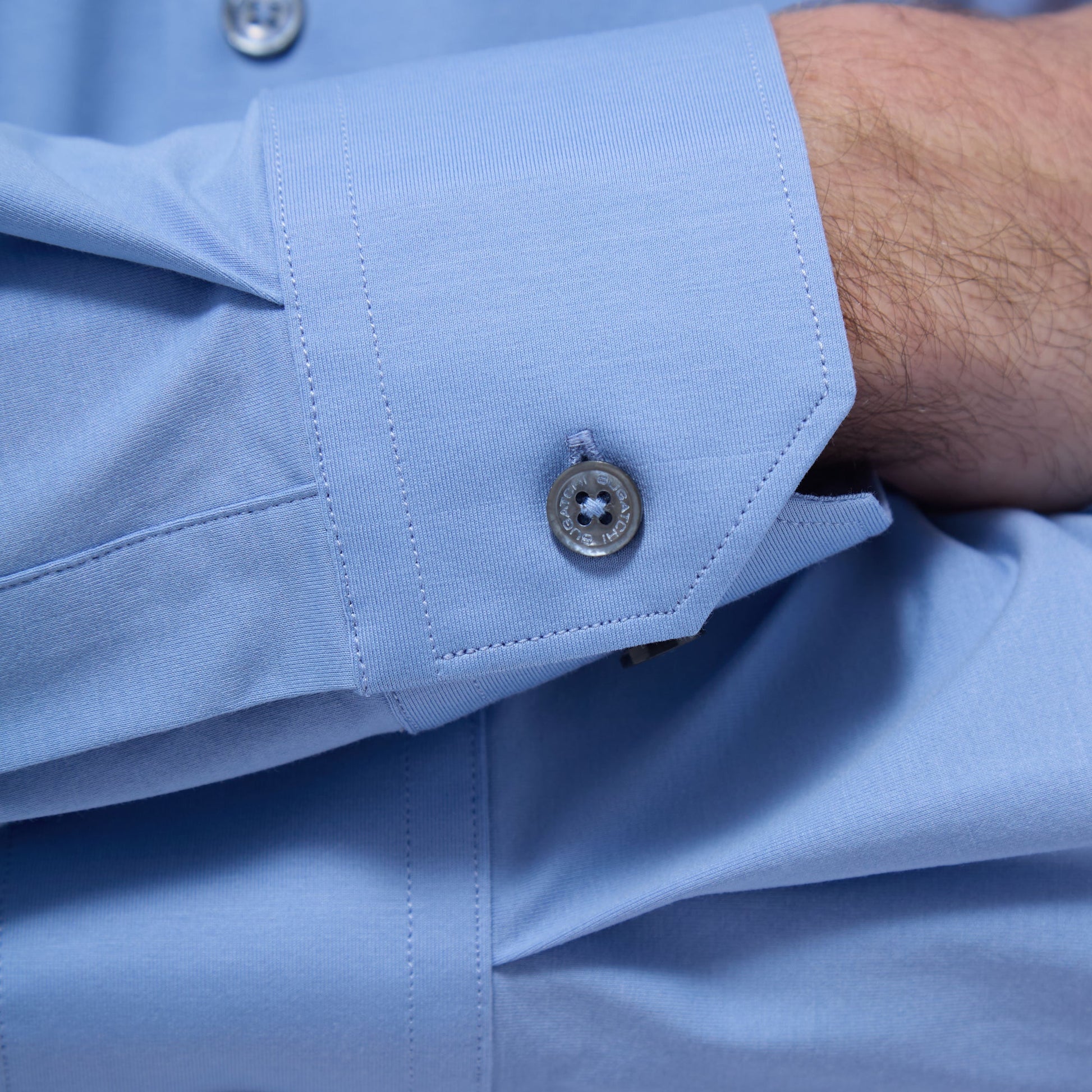 Bugatchi James Solid OoohCotton® Shirt Air Blue