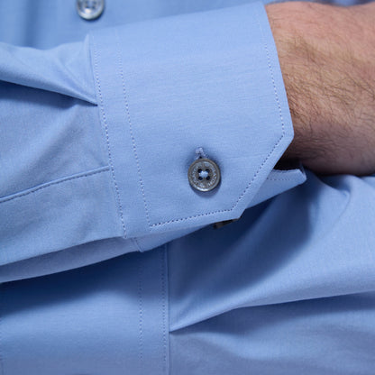 Bugatchi James Solid OoohCotton® Shirt Air Blue